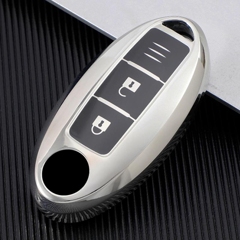 Key Case Cover Skin for Nissan Qashqai X-Trail T32 Infiniti Juke J10 J11 Kicks Tiida Soft TPU Car Key Case Holder Protection