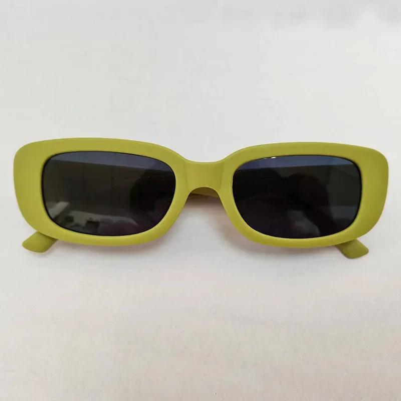 

New Vintage Oval Sunglasses Woman Luxury Brand Small Rectangle Sun Glasses Female Small Ellipse Eyewear UV400 Oculos De Sol As shown in the figu