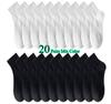 10/20 Pairs Neutral Solid Color Round Neck Socks Spring Summer Sweat Absorbing Breathable Soft Comfortable Couple Sports Socks