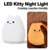 Night Lamp Colorful Cat Silicone Light LED Indoor Sensor Lamp  Child Holiday Gift