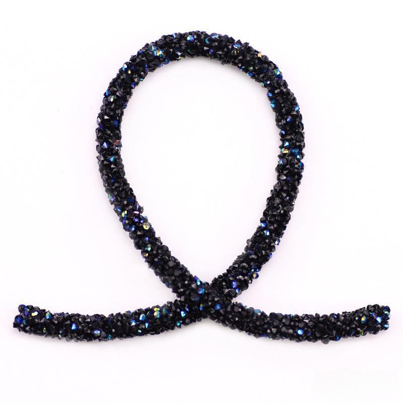 270cm Glitter Rhinestones Sequins Trimmings Soft Tube Cord Rope Strings DIY Garment Shoes Headwear Decoration Accessories