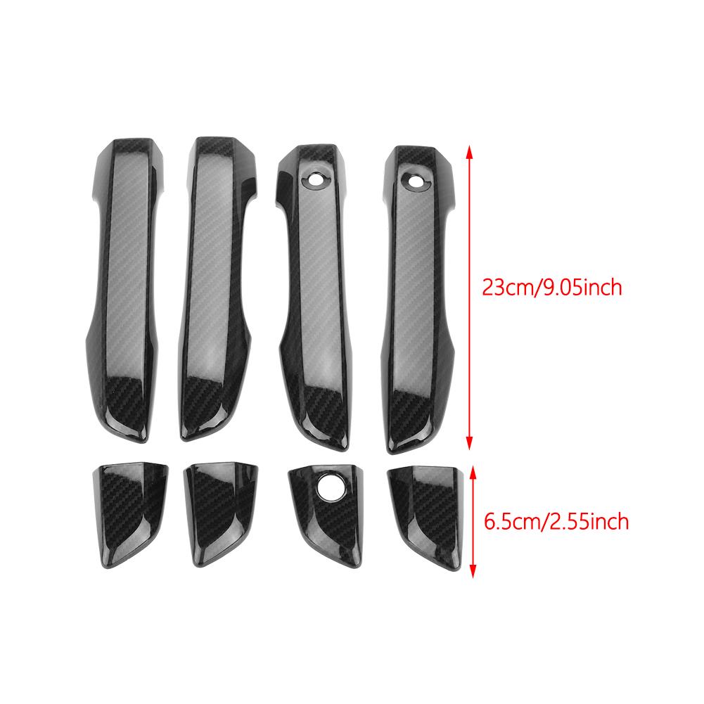 8Pcs Carbon Fiber Texture Door Outside Handle Cover Fit For Honda Civic 2016 2018