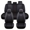 Full Set Car Seat Covers  Luxury Faux Leather Car Seat Covers, Universal Fit Full Coverage Protectors  Comfortable & Durable