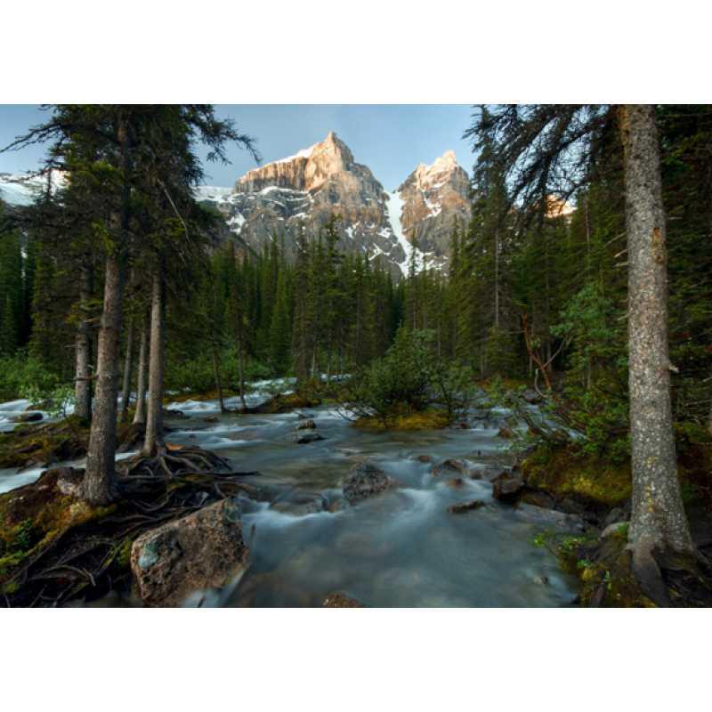 Plakát s krajinou Banffu: Závěsný dekorační předmět z kraftového papíru v rámu