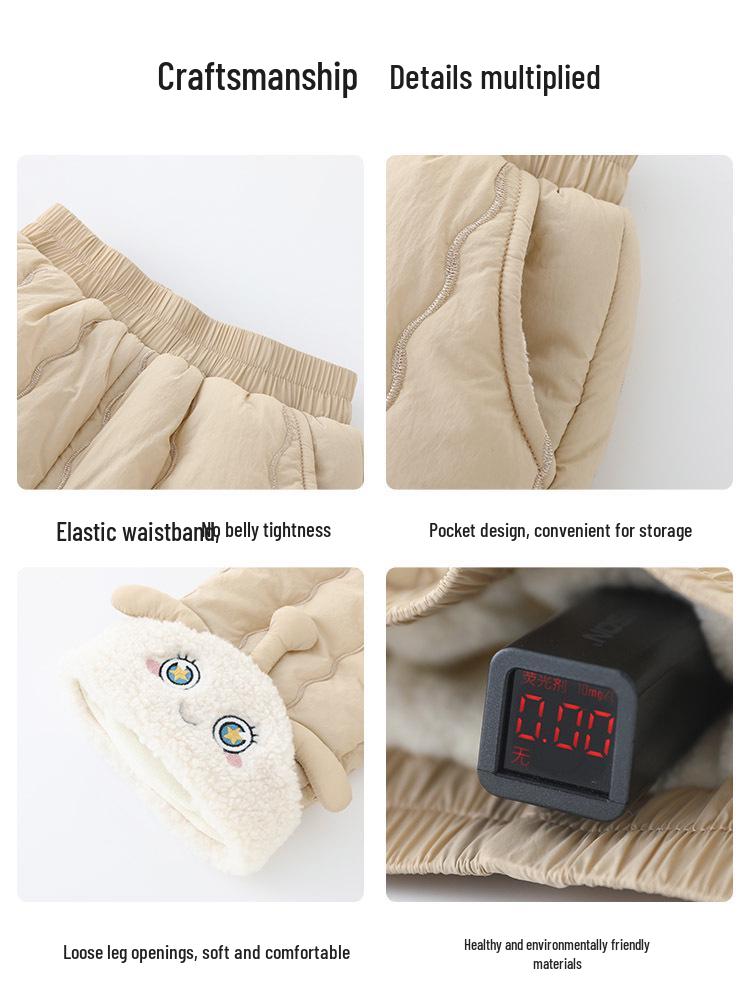 DUUDUU 2025 Quilted Toddler Pants: Thick, Warm Cotton for Autumn/Winter