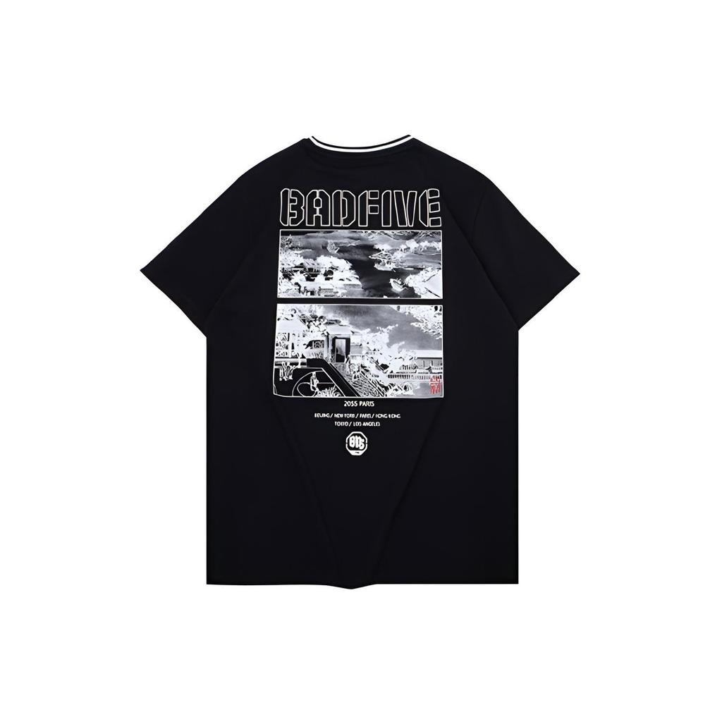 Li Ning T Shirts Men's Black Crew Neck Moderate Straight Fit AHSQ083-1