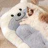 Universal Bear Shape Plush Pet Mat Thickened Soft Cat Sofa Bed Anti-slip Comfortable Warm Dog Mat Autumn Winter