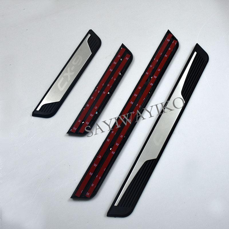 Fit For MAZDA CX-9 cx9 Door Sill Scuff Plate Threshold Luminated Pedal Pad Car Styling