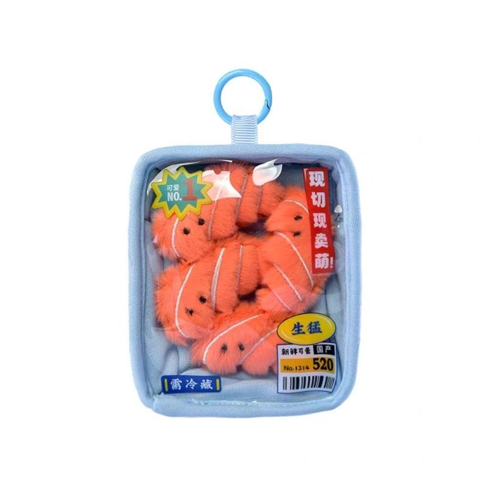 

Fish Fillets Seafood Sardine Plush Keychain Salmon Mini Hanging Doll Bag Unisex Style 2