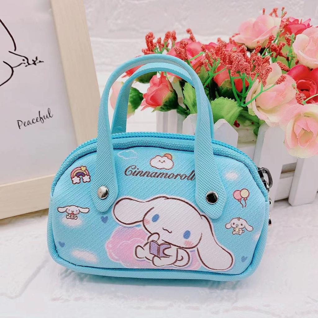 Anime New Cute Kawaii My Melody Kuromi Cinnamoroll Kids Cartoon Pu Coin Wallet Cute Mini Handbag Cute Storage Bag