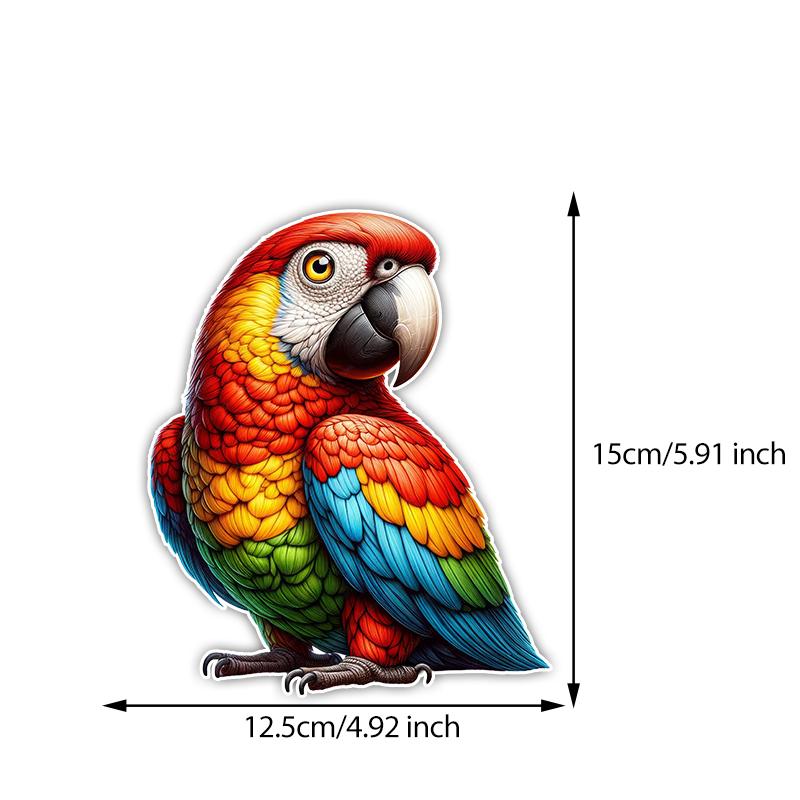 Funny Parrot Car Sticker Vinyl Decal Waterproof Rear Window Motorcycle Camper Bumper Truck Laptop Decoration TM311