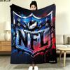 National Football League Print Flannel Blanket, High Quality Comfortable for All Seasons, Home Decor, Warmth and Comfort, Perfect for Christmas Gifts