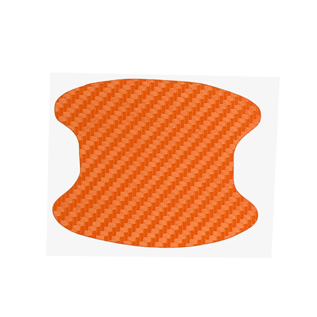 

4Pcs/Set Car Door Sticker Carbon Fiber Scratches Resistant Cover Auto Handle оранжевый