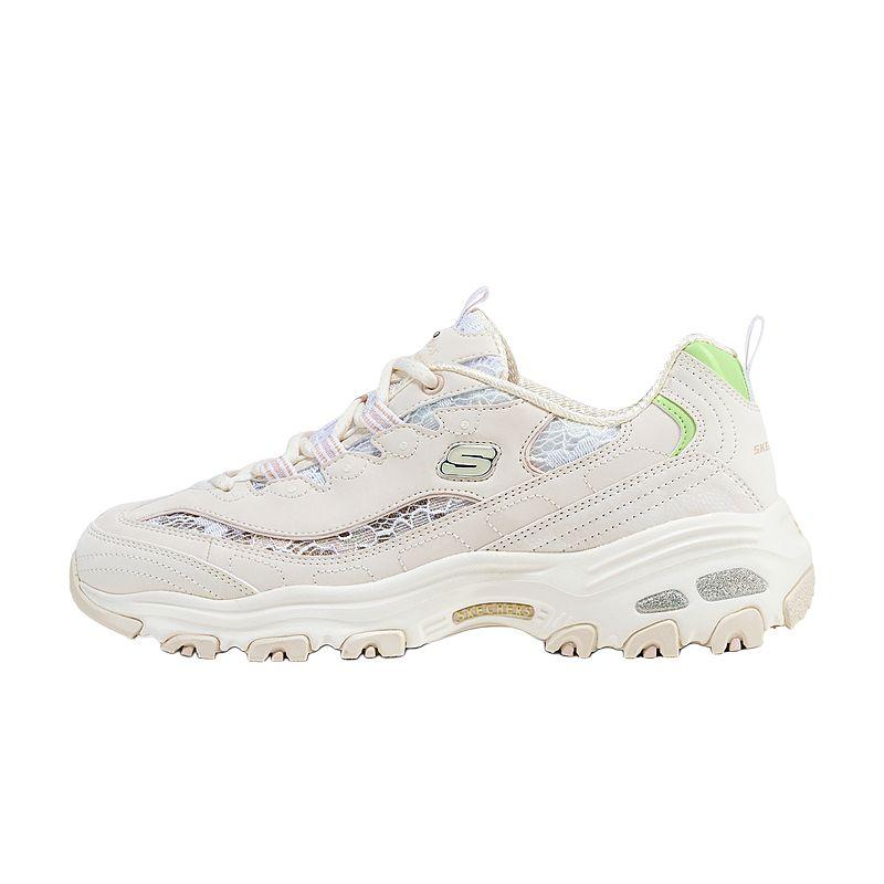Skechers DLites 1.0 Comfortable Fashion Low-Top Casual Shoes Women sneaker Off-White 150535-OFPK 35