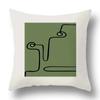 Simple Green Geometric Pattern Pillowcase Car Ornaments Office Living Room Home Pillowcase