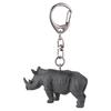 Mojo Animal Figure Keychain Rhino 387490
