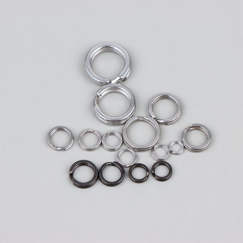 100Pcs Fishing Split Rings Stainless Steel 3.5-12Mm High Quality Strengthen Double Circle Round Snap Pesca Accessories
