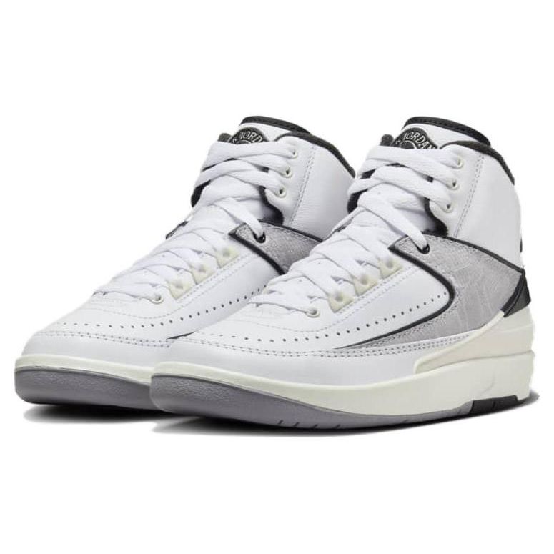 Air Jordan 2 Retro GS Python Kids Sneakers White Fire-Red Black DQ8562-102