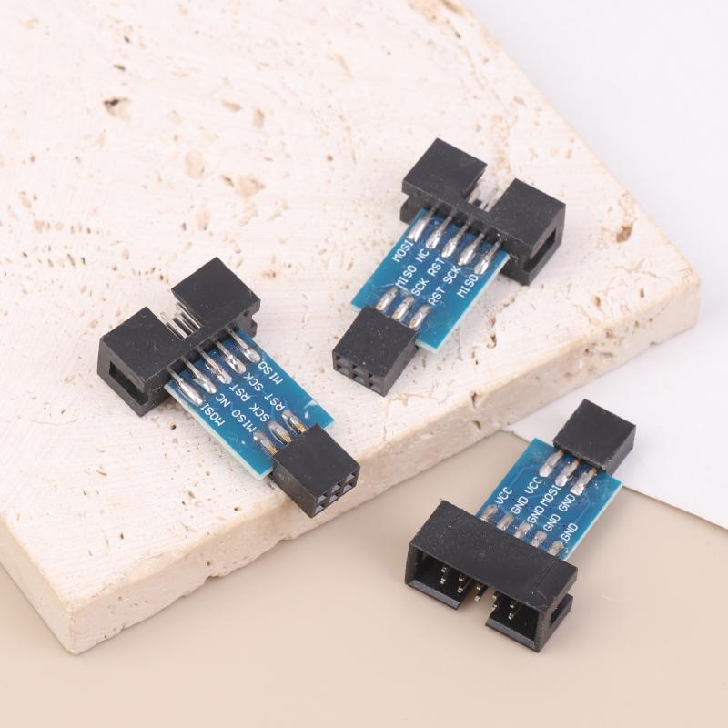 Javino 10Pin To 6Pin Convert To Standard Adapter Board For Atmel Stk500 Avrisp Usbasp Isp Interface Converter Avr