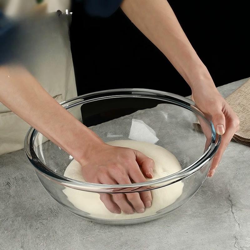Ru Han Thickened 4.5L Non-stick Glass Mixing Bowl with Lid