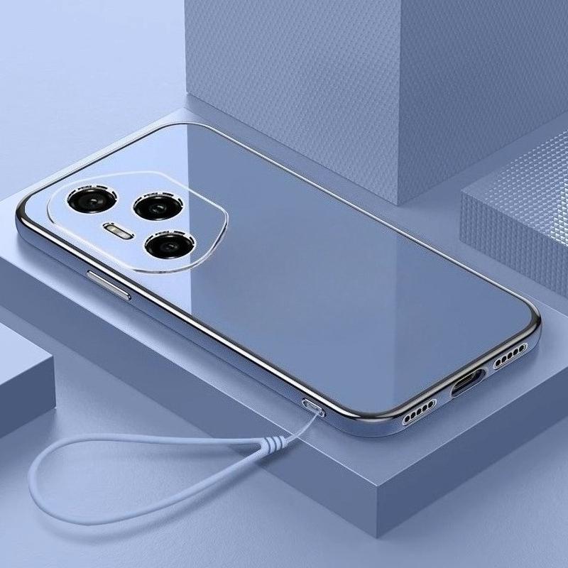 400Pro Case for Honor 400 Pro Glossy Full Plating Lanyard Soft Phone Case for Honor 400 Lite Lens Protection Silicone Cover