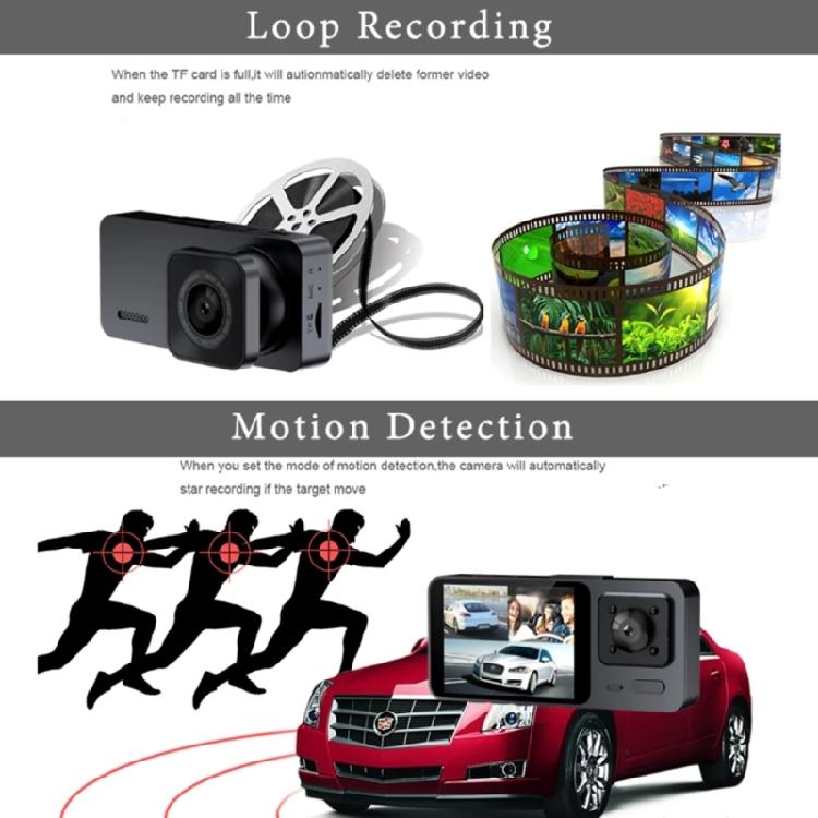 2/3 Channel Dashcam Video Recorder 2'' IPS Screen Wide Angle Camera