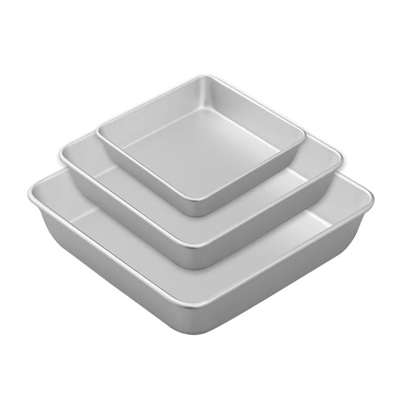 

4/6/8-дюймовые квадратные формы для торта, 3 слоя, форма для торта Angel Food, алюминиевые квадратные формы для выпечки, форма для выпечки