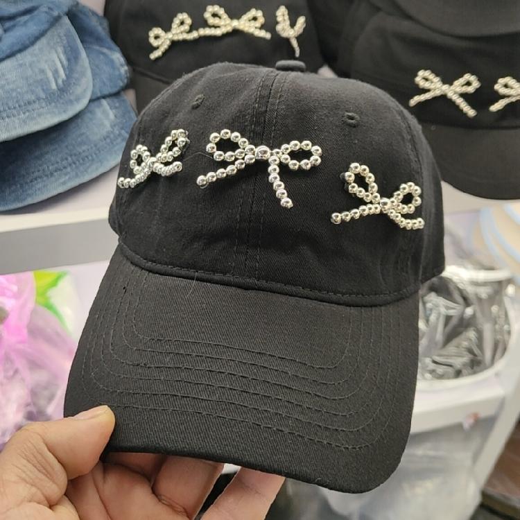 InsStyle Sweet Baseball Hat Peaked Hat Lovely Bowknot Sun Hat Summer Sport Hat