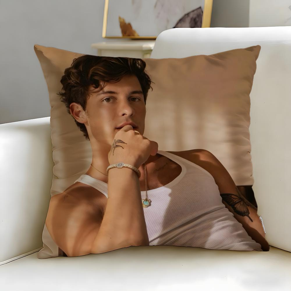 popular singer Shawn Mendes Cushion Cover Soft & Easy-Wash Pillow Case – Versatile for Couch, Bed, Travel and Office