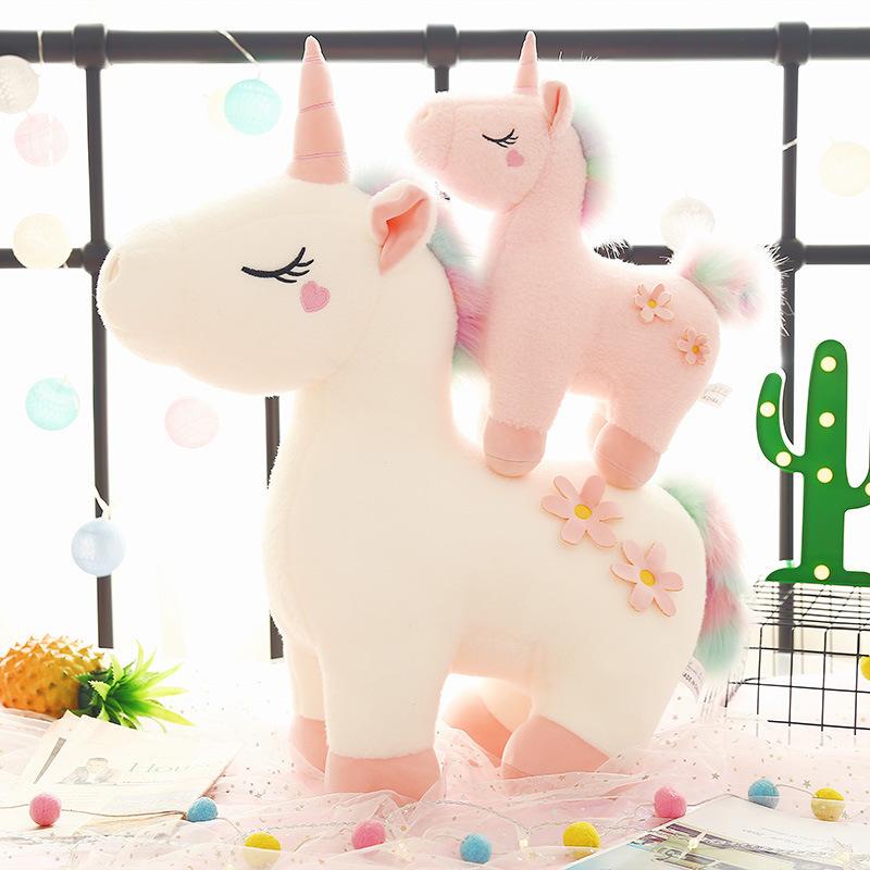 Dream Unicorn Pony Multi-functional Pillow Elastic Fabric Full of Girl Heart Doll Children's Birthday Gift