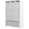 Wardrobe Storage Cabinet with Rail Curtains 3 Removable Fabric Drawers 105 X 48 X 160 Cm White