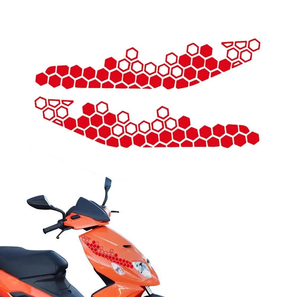 1Pair Motorcycle Car Body Sport Racing Stickers Decal Honeycomb Film Car Side Door Styling Decoration Stickers Auto Accessories
