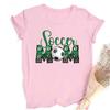 Girls Tshirt Casual Round Neck Summer Clothing Soccer Print Women's Tee Shirt Short Sleeve Fashion Tops Tees Aesthetic Clothes