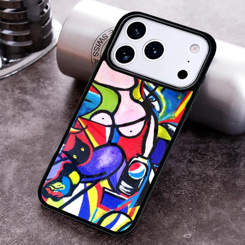 Picasso Abstrakte Kunst Malerei Handyhülle für iPhone 17 16 15 Pro Max Air 14 13 12 11 Plus Stoßfeste Capa Hülle