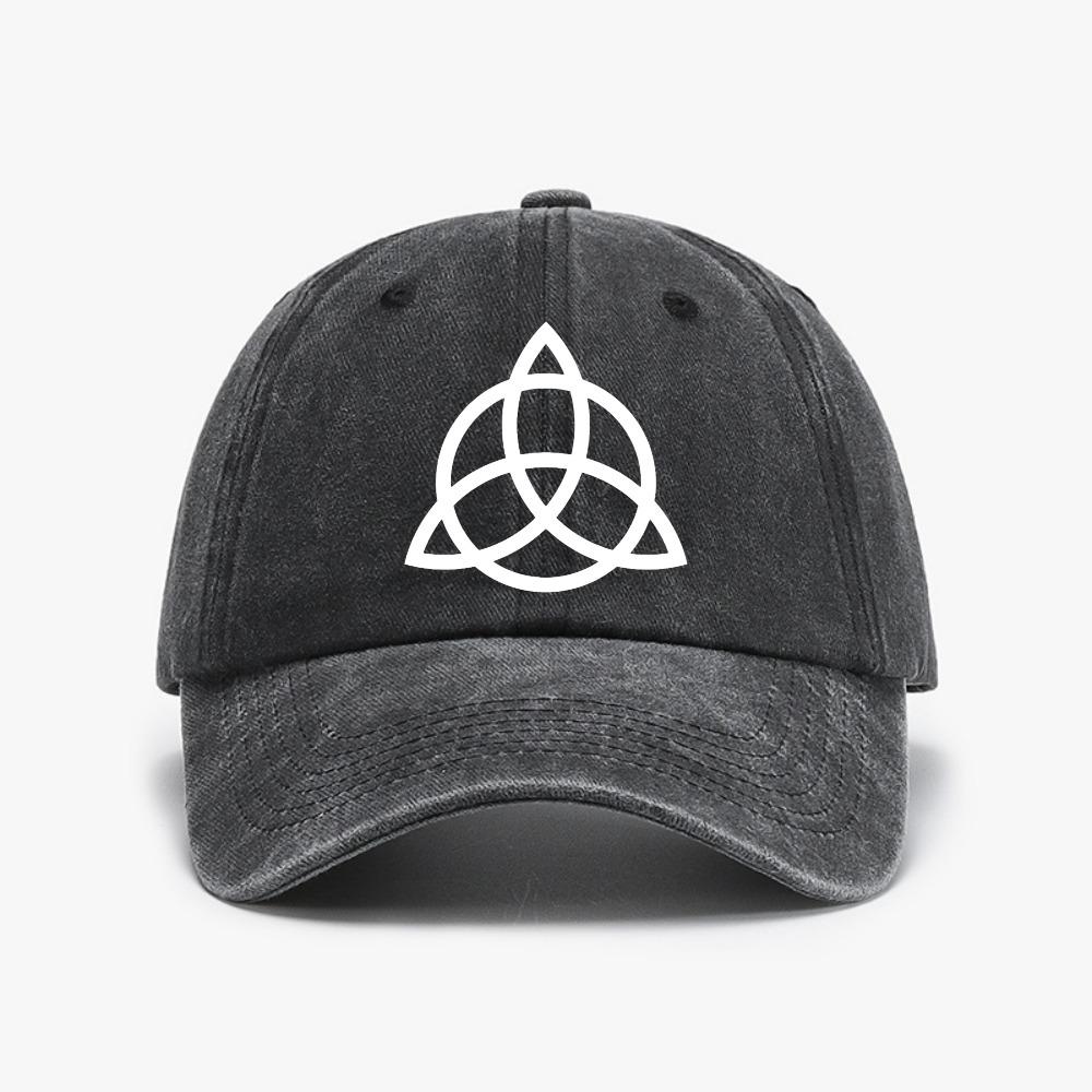 Viking Witch Celtic Knot Hat Unisex Rune Washed Soft Top Distressed Denim Golf Cap Odin Gothic Protection Amulet Baseball Caps