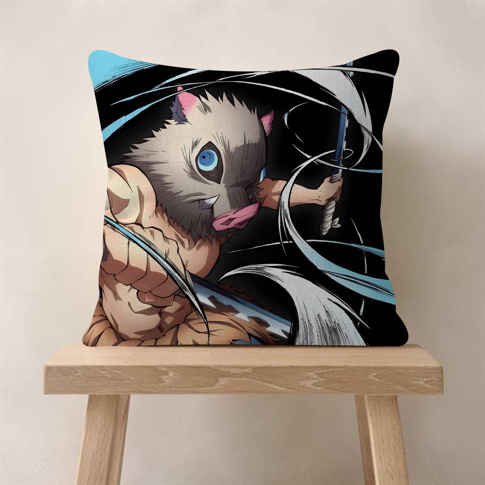 Japanese Anime DDemon Slayers Wall Pillow Cover Design Cushion Cover Decor Holiday Decorati