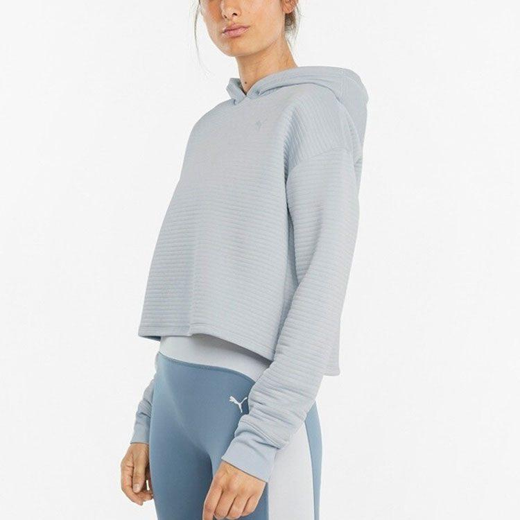 PUMA Sweatshirts Women's Gray Hooded Thin Regular 520993-71