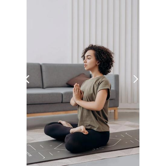 Alignment Yoga Pilates Stretching Mat Exercise Mat 180x55 Cm 10 Mm