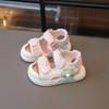 New Summer Luminous Closed-toe Sandals, Waterproof Soft Sole Toddler Walking Shoes