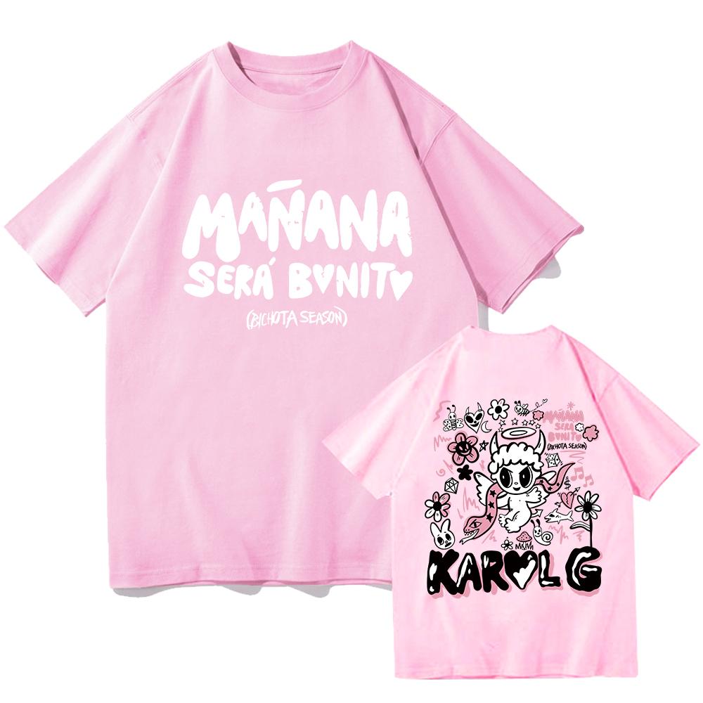 

Karol G Bichota T-shirt Men s and Women s Fashion Manana Sera Bonito Collar Short Sleeved Summer Casual Fashion T-shirt 4XL