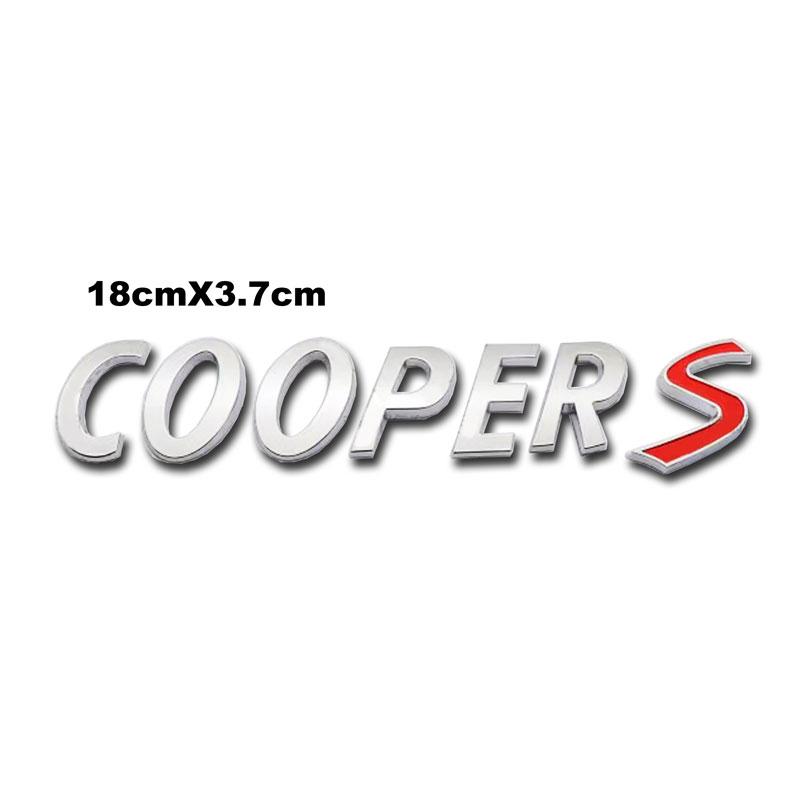 3D Metal COOPER S Decorative Sticker For MINI Cooper s Car Trunk Refurbishment Accessories