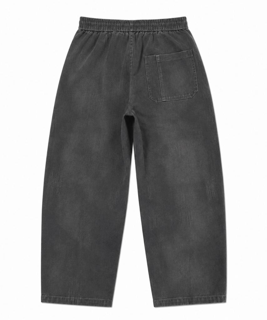 GRAYBLVD Laban Washed Curved Pants (Charcoal)