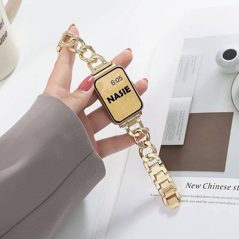 

Metal Chain for Samsung Galaxy Fit 3 Strap Accessories Sport Stainless Steel Bracelet for Samsung Galaxy Fit3 Band Samsung Galaxy Fit 3 золотой