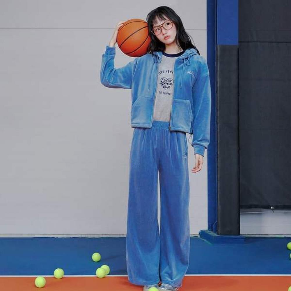 Lap Velour Ribbed Wide Pants Ar4wpb61 BL (blue)/FF