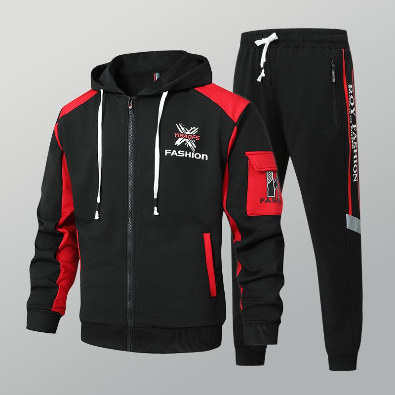 Men's Sportswear Set And Long-sleeve Casual Sports Outerwear Men's Two-piece Set