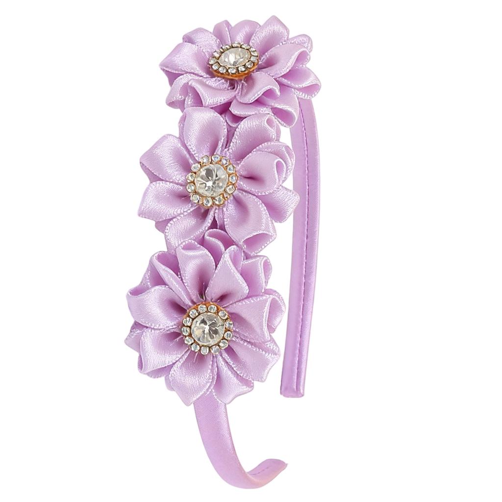 Stylish Floral Rhinestones Headwear Cloth Fabric Comfortable Nonslip Headdress for Casual to Formal Occasion