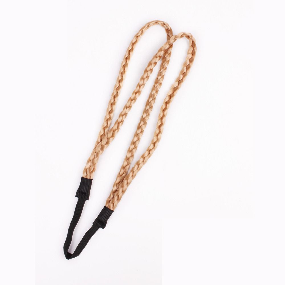 Twist Elastic Hair Headband Double Braided Headwear Plaited Headband Synthetic Braided Headbands