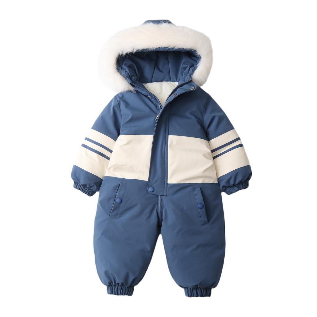 Snowsuit for Kids Toddler One Piece Snowsuit Ski Suits Girls and Boys Hooded Waterproof Jumpsuits Overalls Winter Warm Snowboard Coat Outdoor Jackets
