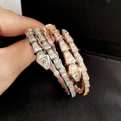 Light Luxury Full Drill Snake Bone Spirit Snake Snake Head Elastic Bracelet Suitable For Women's Daily Commute Fashion Jewelry