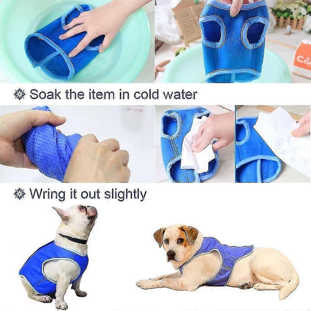 Dog Cooling Vest, Lightweight Cooler Jacket, Breathable Instant Cooling Dogs Vest For Pet Walking Hunting Training Sport Outdoor - PP